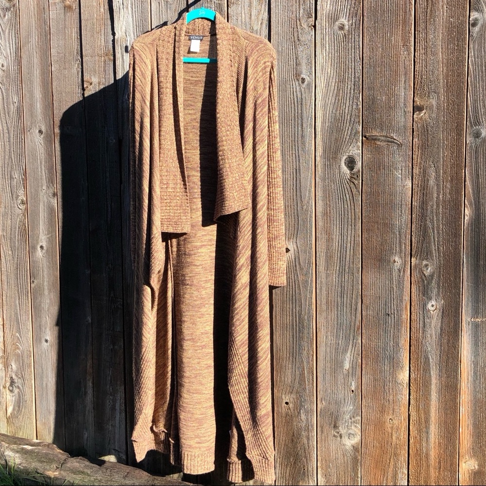 Venus waterfall full length brown duster size small - Picture 1 of 16